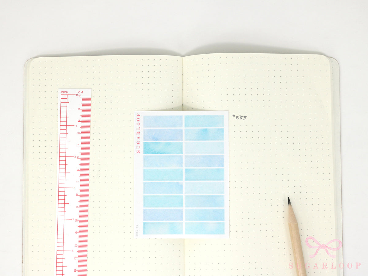 Hobonichi Cousin One Hour Hourly Time Block Stickers: Weekly  Writable  Watercolor