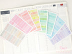 Hobonichi Cousin One Hour Hourly Time Block Stickers: Weekly  Writable  Watercolor
