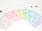 Hobonichi Cousin One Hour Hourly Time Block Stickers: Weekly  Writable  Watercolor