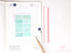 Hobonichi Cousin Two Hour Hourly Time Block Stickers: Weekly  Writable  Watercolor