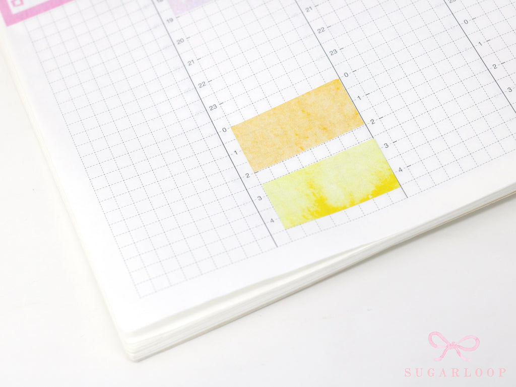 Hobonichi Cousin Two Hour Hourly Time Block Stickers: Weekly  Writable  Watercolor