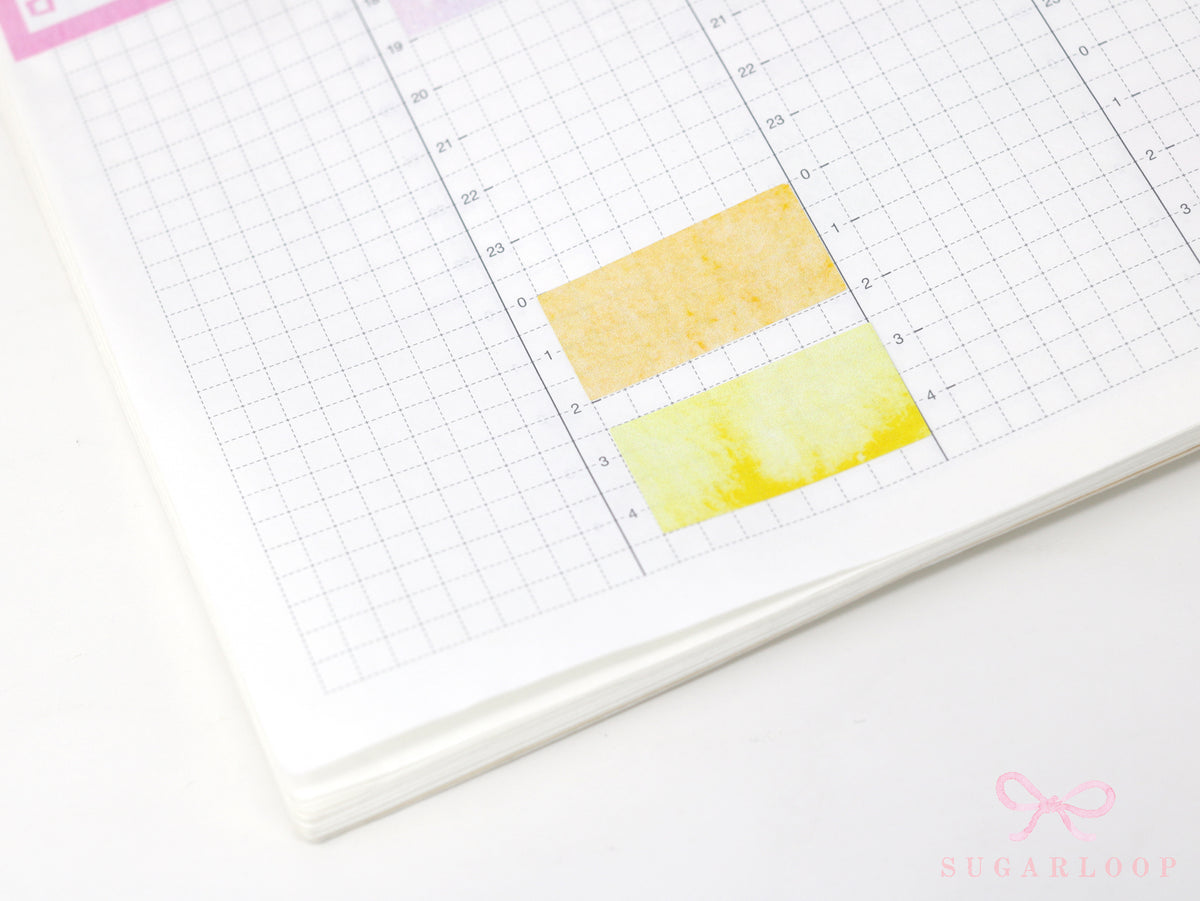 Hobonichi Cousin Two Hour Hourly Time Block Stickers: Weekly  Writable  Watercolor