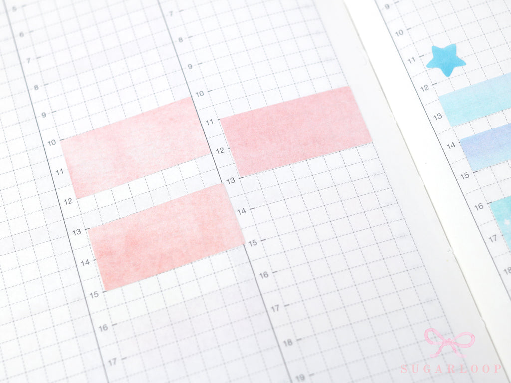 Hobonichi Cousin Two Hour Hourly Time Block Stickers: Weekly  Writable  Watercolor