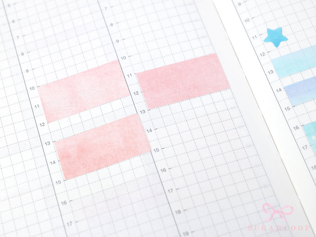 Hobonichi Cousin Two Hour Hourly Time Block Stickers: Weekly  Writable  Watercolor