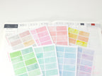 Hobonichi Cousin Two Hour Hourly Time Block Stickers: Weekly  Writable  Watercolor