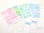 Hobonichi Cousin Two Hour Hourly Time Block Stickers: Weekly  Writable  Watercolor