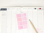 Hobonichi Cousin Three Hour Hourly Time Block Stickers: Weekly  Writable  Watercolor