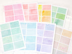 Hobonichi Cousin Three Hour Hourly Time Block Stickers: Weekly  Writable  Watercolor