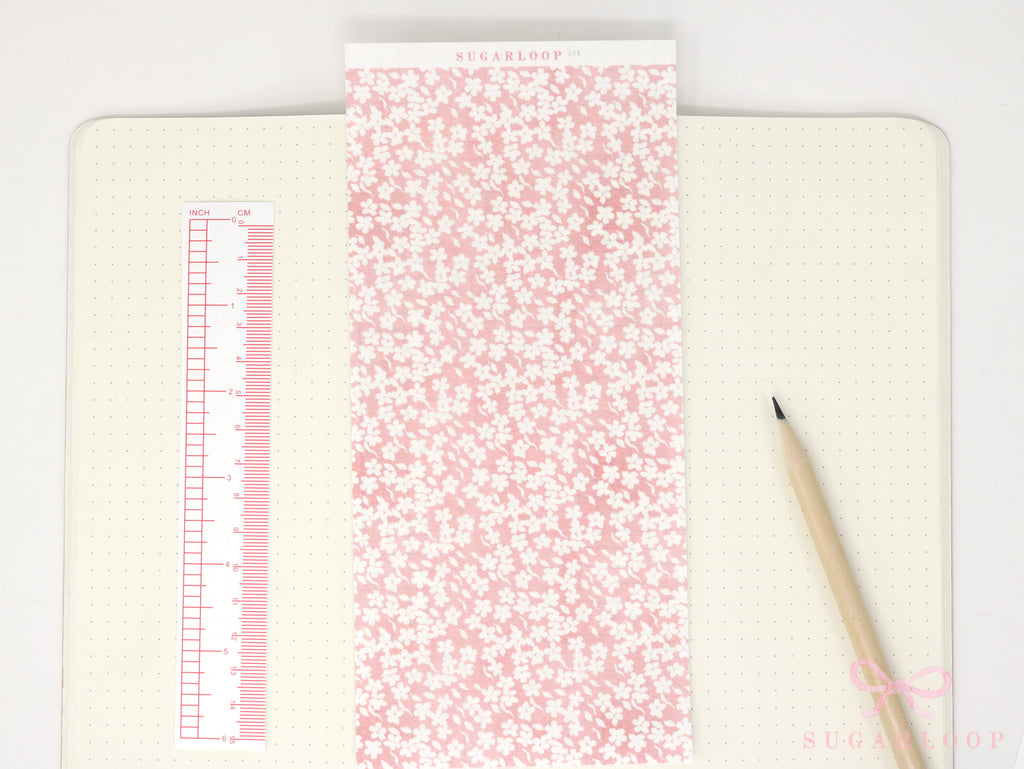 Washi Paper Deco Pattern Sheet for Planners and Journals: Sakura  Cherry Blossom  Watercolor