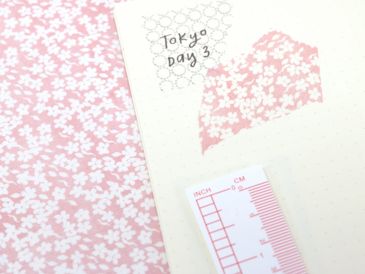 Washi Paper Deco Pattern Sheet for Planners and Journals: Sakura  Cherry Blossom  Watercolor