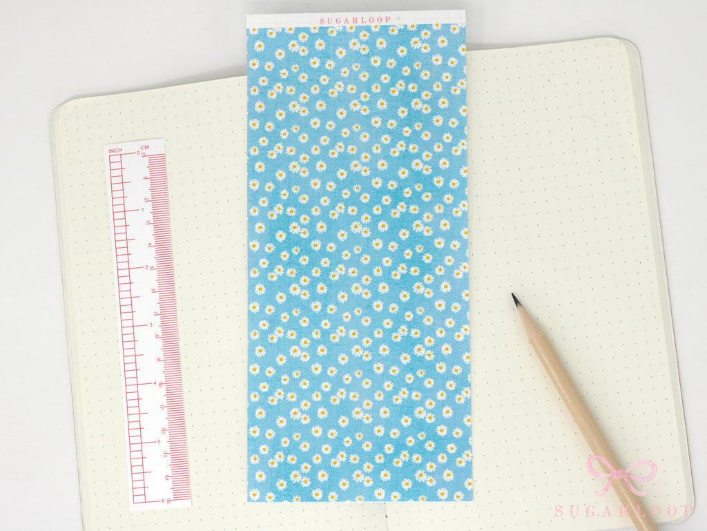 Washi Paper Deco Pattern Sheet for Planners and Journals: Daisy Watercolor  Collage