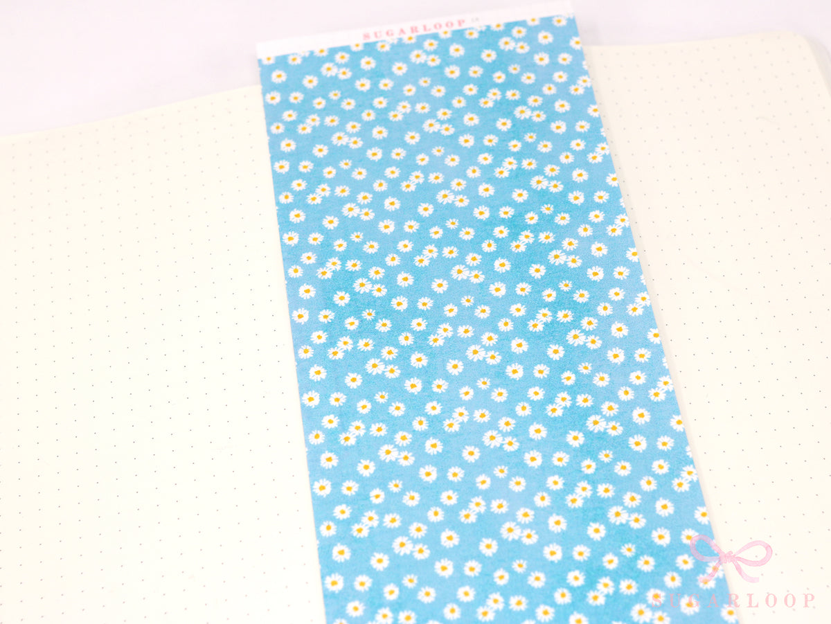 Washi Paper Deco Pattern Sheet for Planners and Journals: Daisy Watercolor  Collage