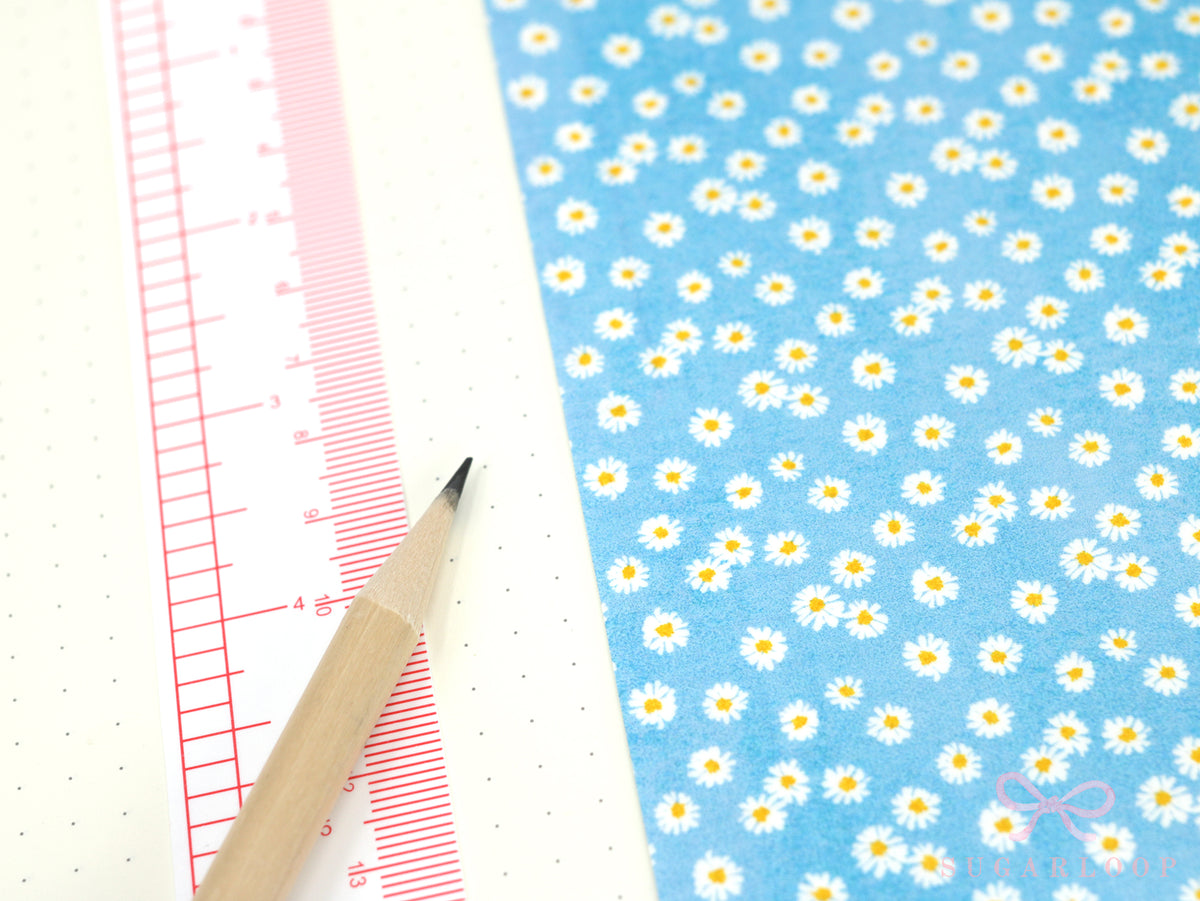 Washi Paper Deco Pattern Sheet for Planners and Journals: Daisy Watercolor  Collage