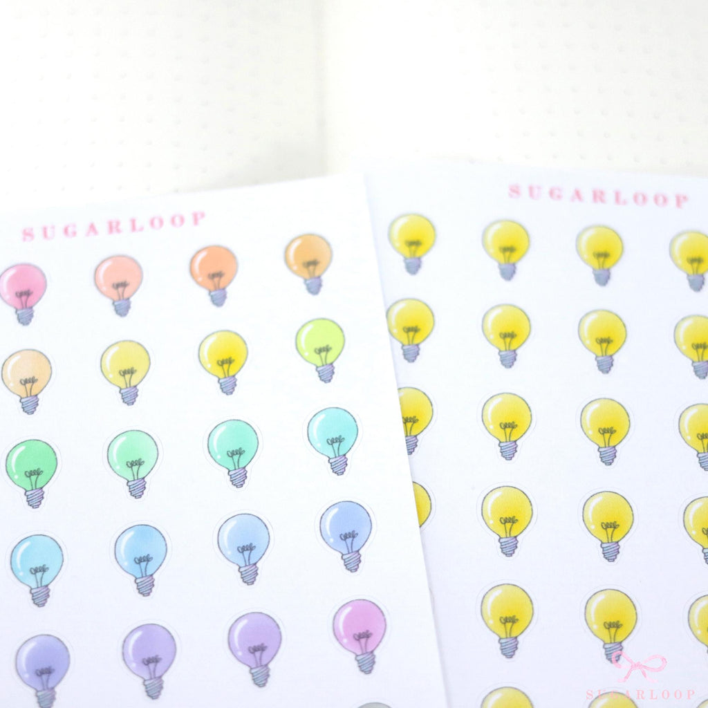 Light Bulb Idea Electricity Bill Bujo Planner Stickers