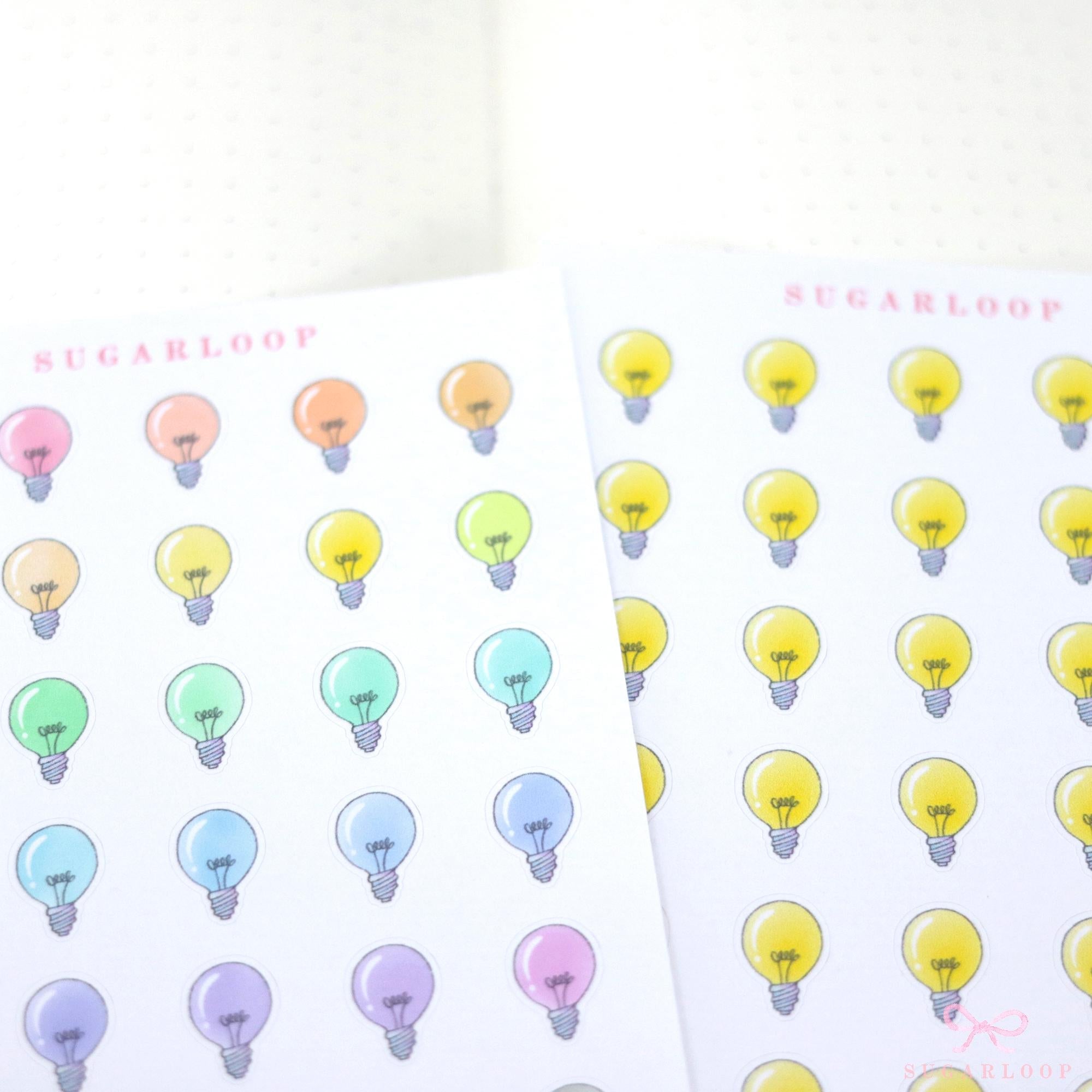 Light Bulb Idea Electricity Bill Bujo Planner Stickers