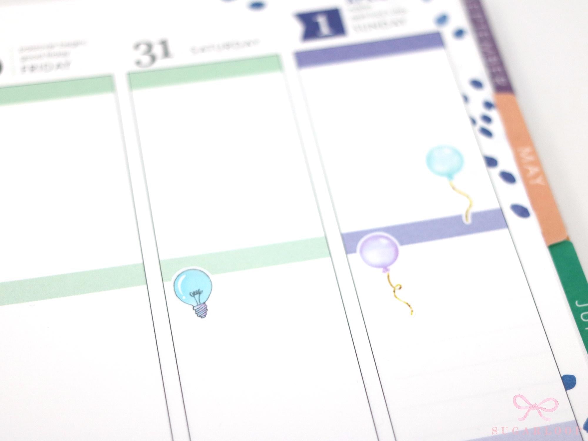 Light Bulb Idea Electricity Bill Bujo Planner Stickers