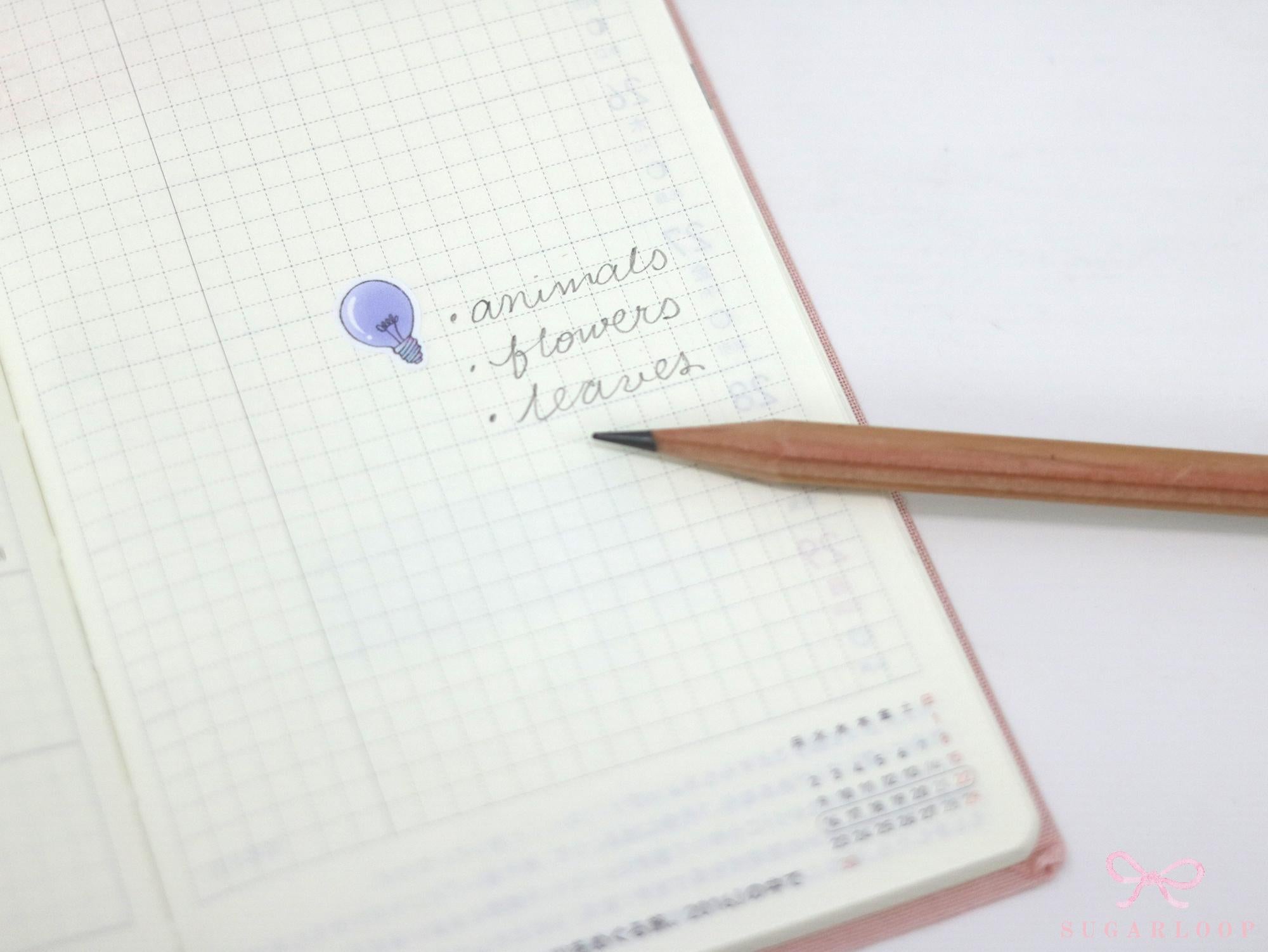 Light Bulb Idea Electricity Bill Bujo Planner Stickers