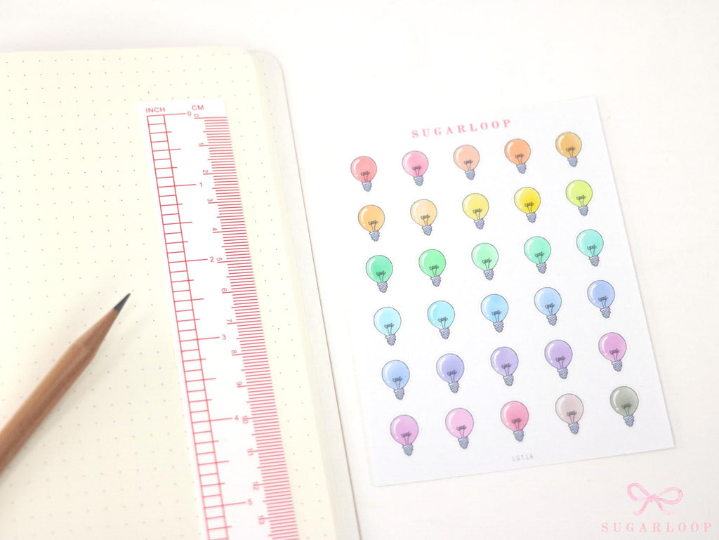 Light Bulb Idea Electricity Bill Bujo Planner Stickers