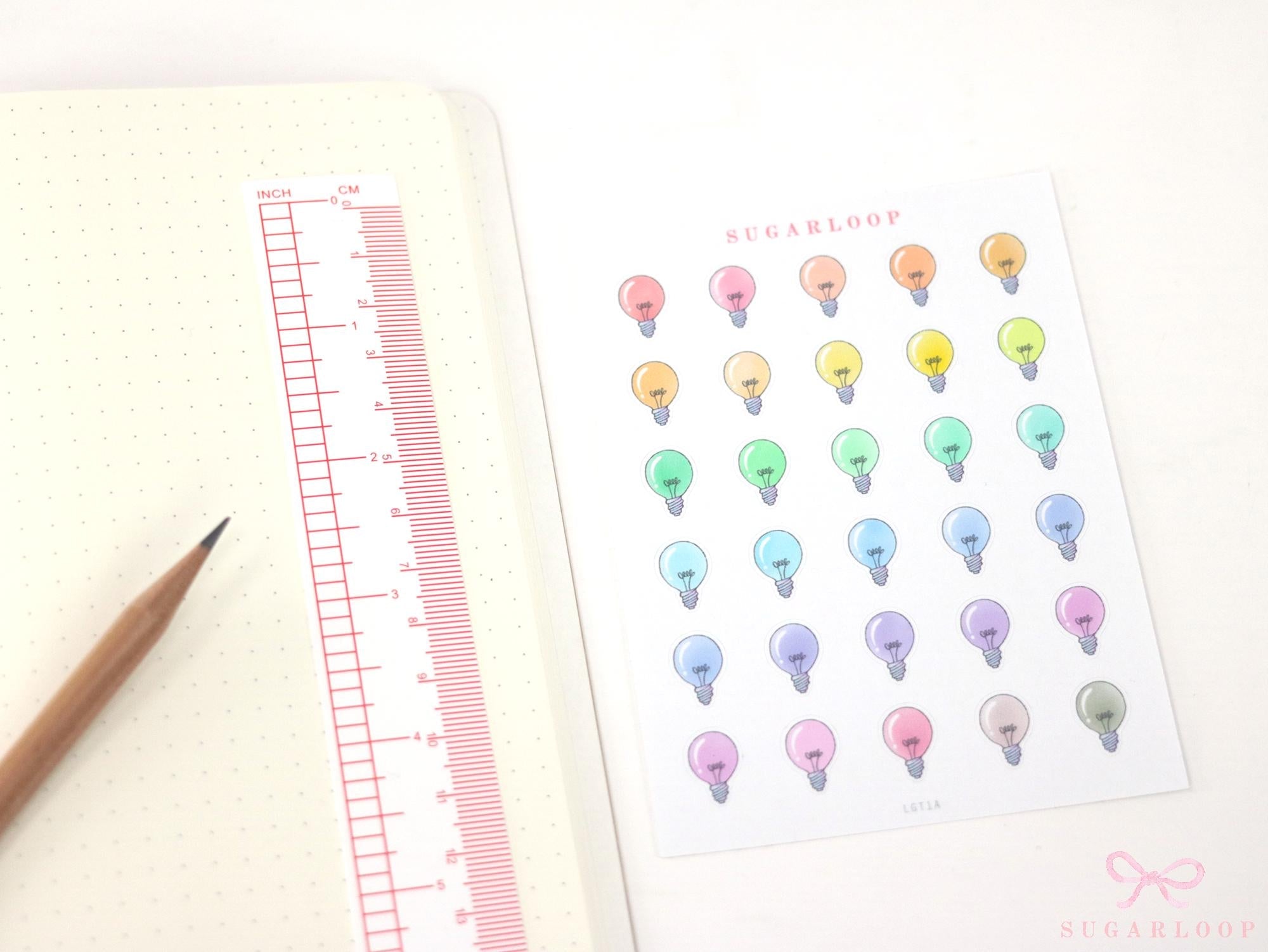 Light Bulb Idea Electricity Bill Bujo Planner Stickers
