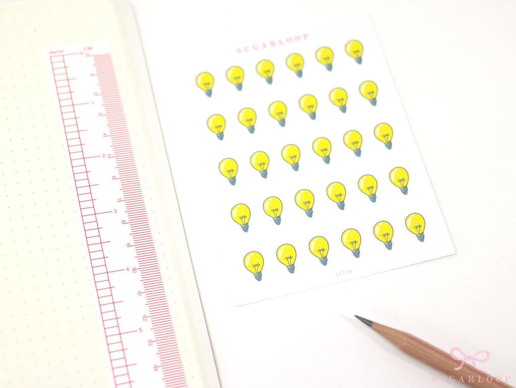 Kawaii Light Bulb Idea Electricity Bill Planner & Journal Stickers