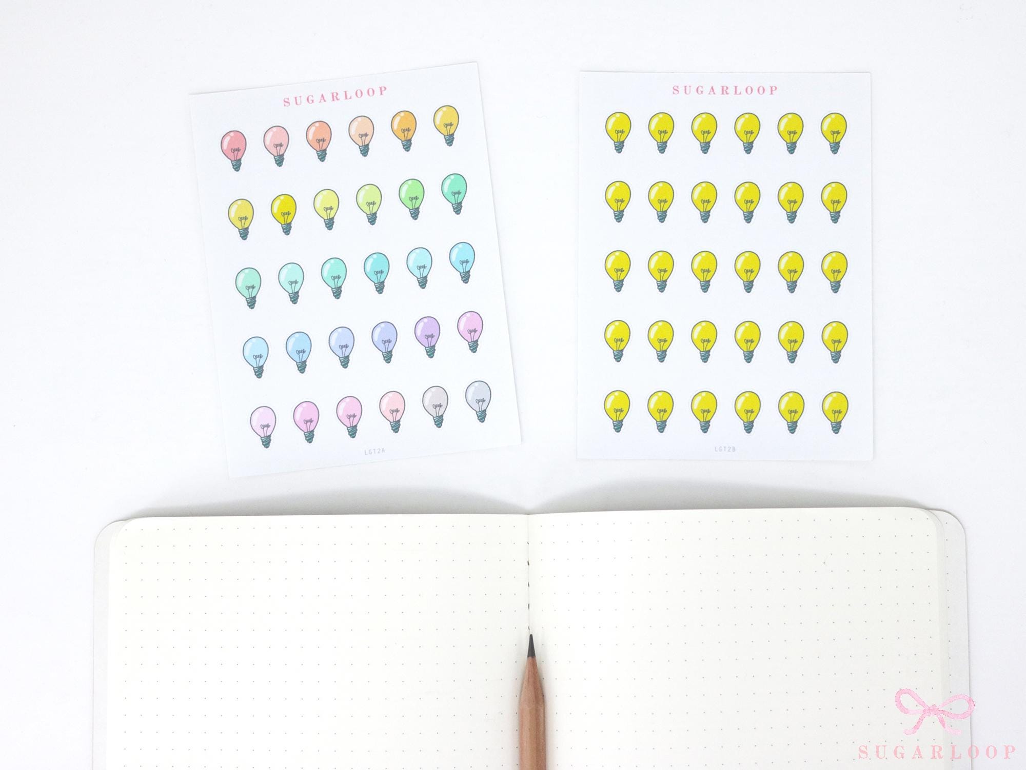 Kawaii Light Bulb Idea Electricity Bill Planner & Journal Stickers
