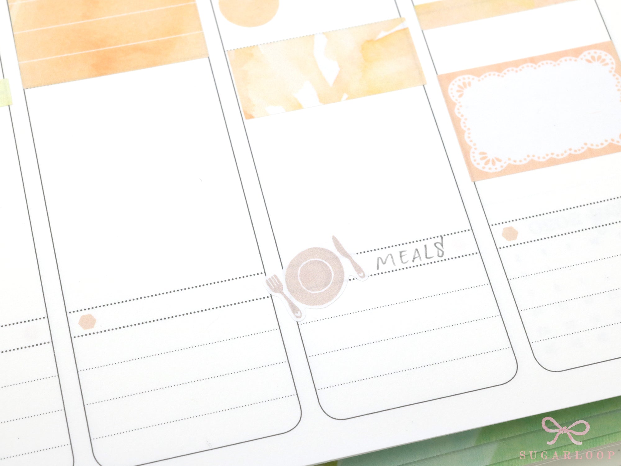 Pastel Meal Plan Planner and Journal Stickers: Dine Out