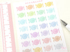 Pastel Meal Plan Planner and Journal Stickers: Dine Out