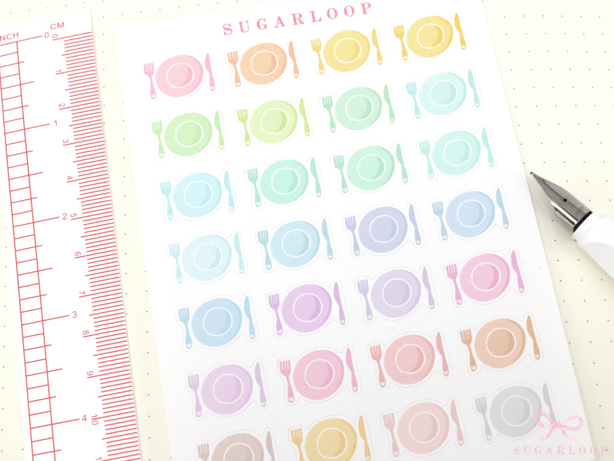 Pastel Meal Plan Planner and Journal Stickers: Dine Out
