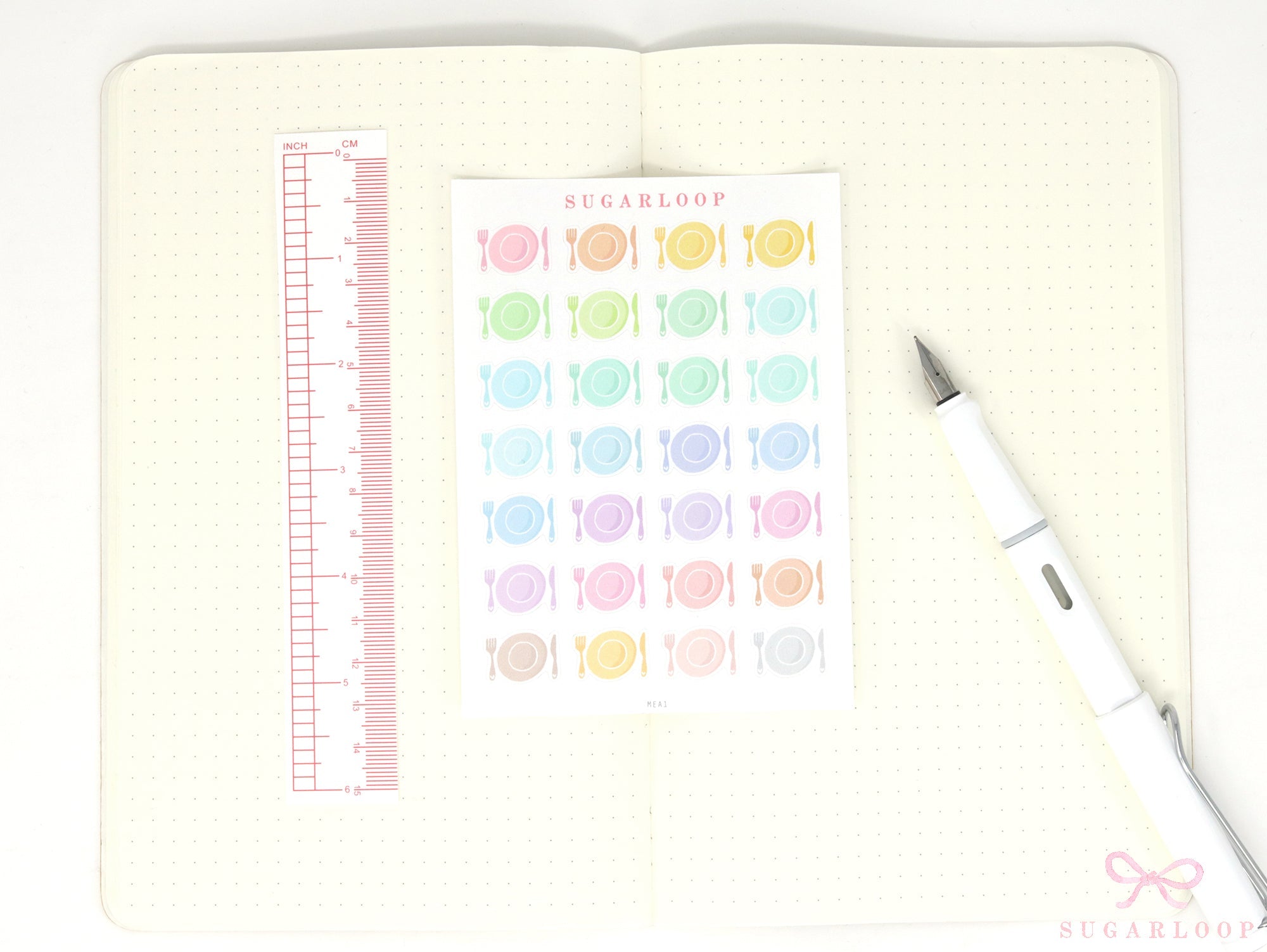 Pastel Meal Plan Planner and Journal Stickers: Dine Out