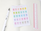 Cute Knife Fork Meal Prep Plan Bujo Planner Stickers
