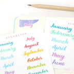 Months of The Year Planner Bujo Planner Stickers: 1.5in (38mm) 2in (50 mm)