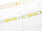 Months of The Year Planner Bujo Planner Stickers: 1.5in (38mm) 2in (50 mm)