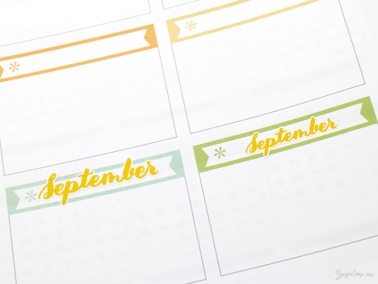 Months of The Year Planner Bujo Planner Stickers: 1.5in (38mm) 2in (50 mm)