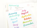 Months of The Year Planner Bujo Planner Stickers: 1.5in (38mm) 2in (50 mm)