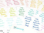 Months of The Year Planner Bujo Planner Stickers: 1.5in (38mm) 2in (50 mm) 24 Colors