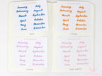 Months of The Year Planner Bujo Planner Stickers: 1.5in (38mm) 2in (50 mm) 24 Colors