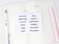 Months of The Year Planner & Journal Stickers: 1.5in (38mm) 2in (50 mm)