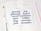Months of The Year Planner & Journal Stickers: 1.5in (38mm) 2in (50 mm)
