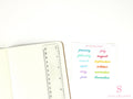 Months of The Year Planners & Bullet Journals: 1.5in (38mm) 2.5in (65 mm) 3.5in (90 mm)