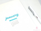 Months of The Year Planners & Bullet Journals: 1.5in (38mm) 2.5in (65 mm) 3.5in (90 mm)