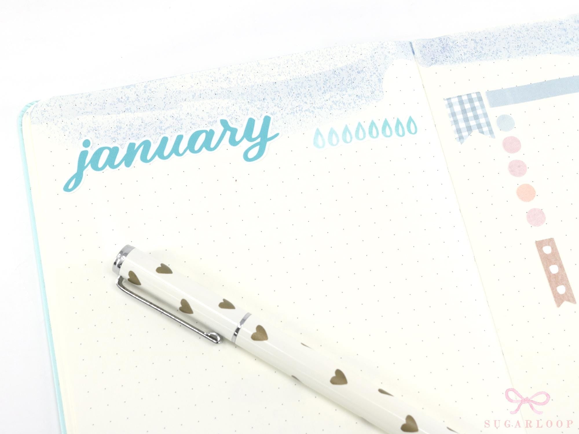 Large Months of The Year Planner and Bujo Stickers: 3.5in (90 mm)