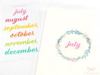 Large Months of The Year Planner and Bujo Stickers: 3.5in (90 mm)