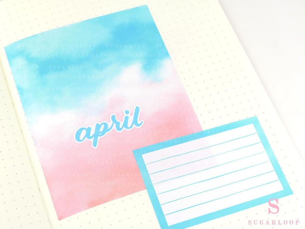 Large Months of The Year Planner and Bujo Stickers: 3.5in (90 mm)