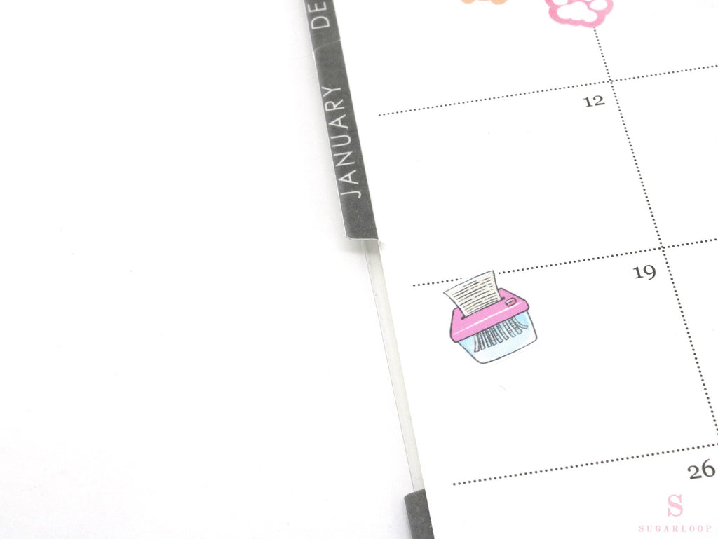 Cute Kawaii Paper Shredder Icon Planner & Journal Stickers