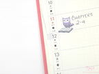 Reading Book Club Cute Vintage Style Owl Stickers for Journals & Planners: Rainbow