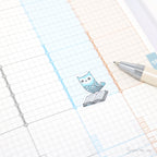 Reading Book Club Cute Vintage Style Owl Stickers for Journals & Planners: Rainbow