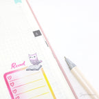 Reading Book Club Cute Vintage Style Owl Stickers for Journals & Planners: Rainbow