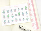 Cute Hand-Drawn Pot Plant Stickers – Bujo & Planner Stickers for Planning and Journaling