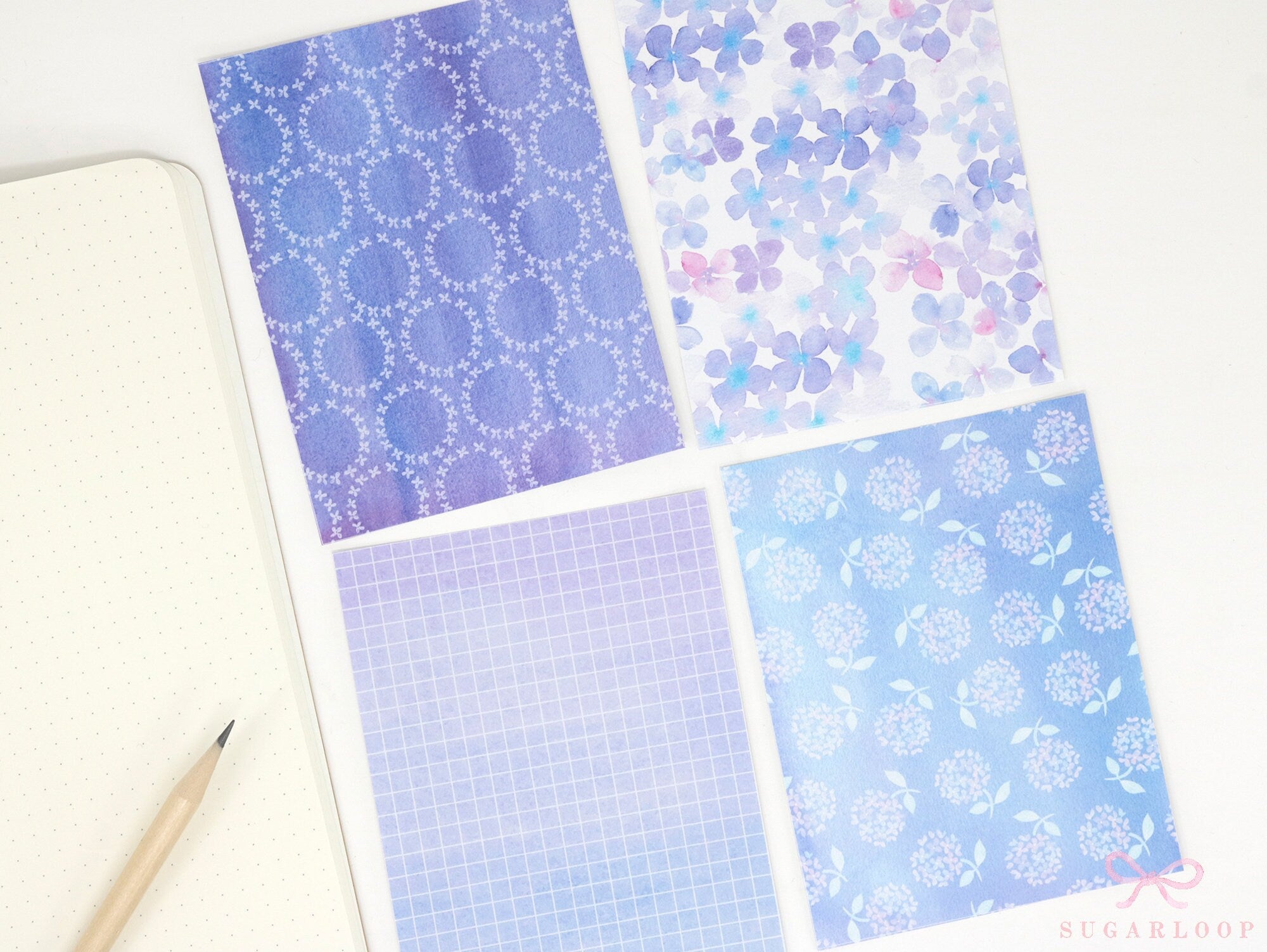 Opaque  Quarter Letter Sized  Printed Paper Stickers for Journaling  Planners & Bujo