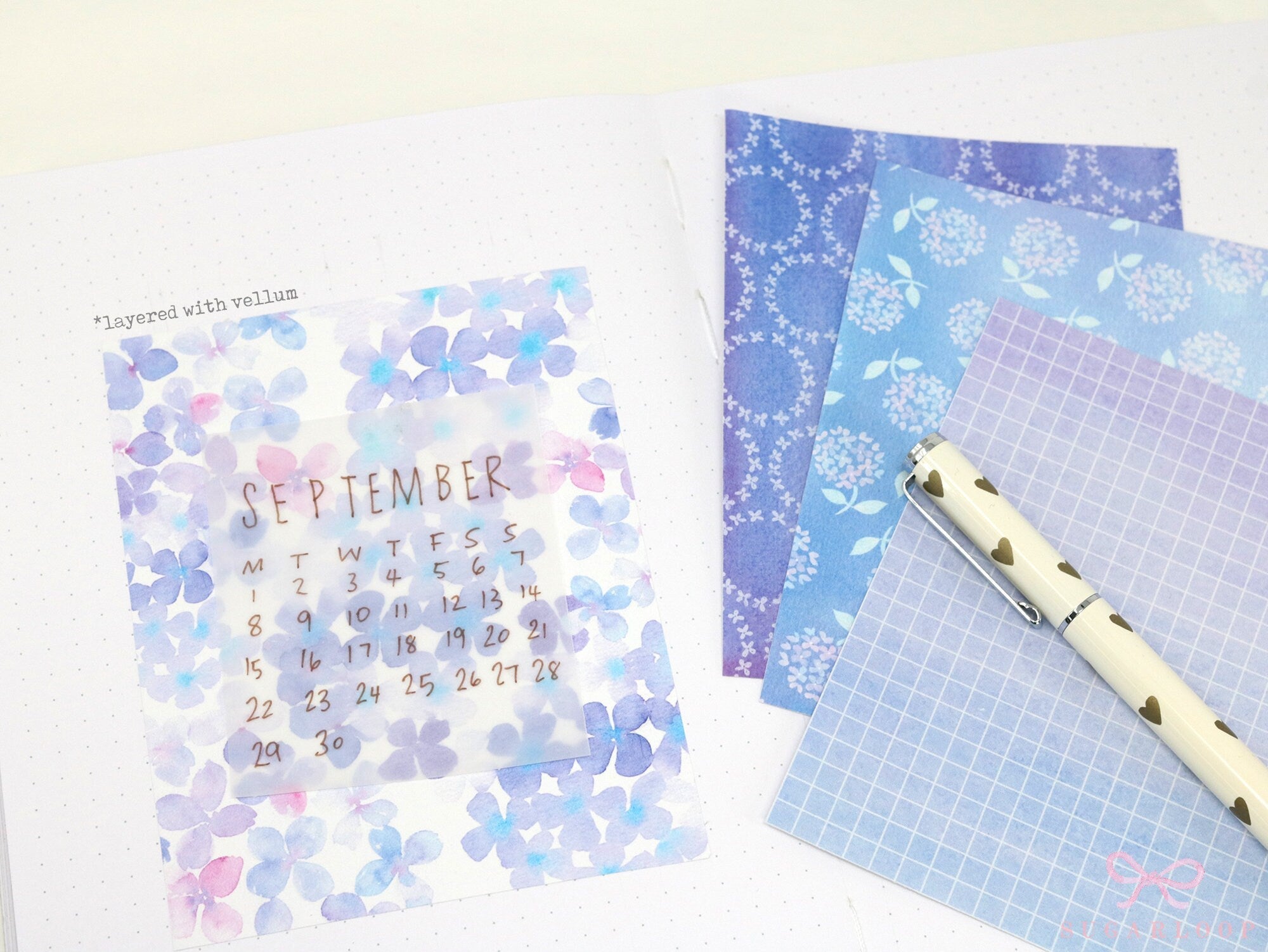 Opaque  Quarter Letter Sized  Printed Paper Stickers for Journaling  Planners & Bujo